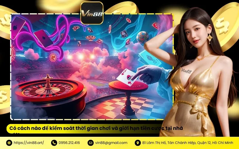 Có cách nào để kiểm soát thời gian chơi và giới hạn tiền cược tại nhà cái?