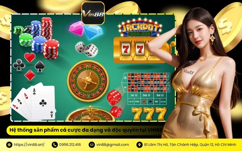 Hệ thống sản phẩm cá cược đa dạng và độc quyền tại VIN88